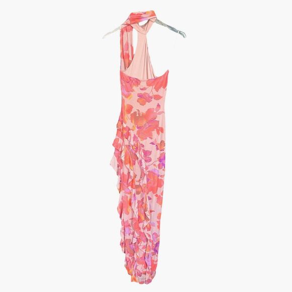 NWT AFRM Desiree Halter Ruffle Maxi Floral Dress XXS - Picture 6 of 9
